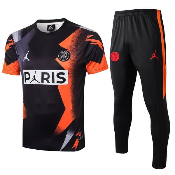 Camiseta de Entrenamiento PSG Conjunto Completo 2019 2020 Naranja Negro